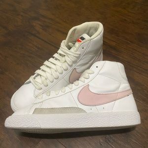 Nike Blazer high white pink foam RARE shoes size 4 basketball casual